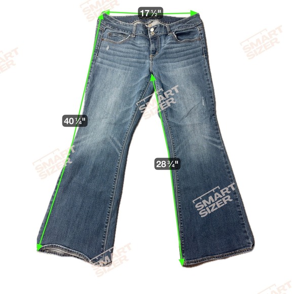 American Eagle Women's 14 Stretch Artist Flare Leg Medium Wash Jeans - Picture 2 of 6